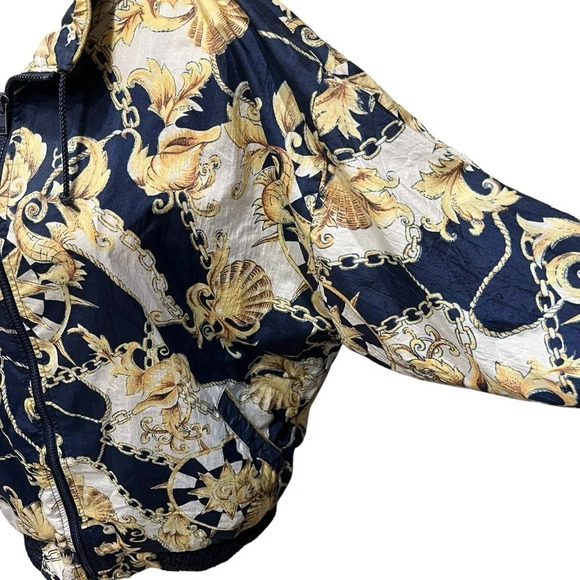 Vintage London Fog Jacket Womens Medium Track Windbreaker Sailing Nautical Large - Picture 6 of 14